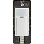 Leviton DVS02-1LW Decora Vacancy Motion Sensor In-Wall Switch, Manual-On, 2A, Single Pole, White