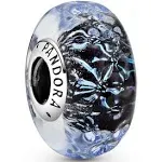 Pandora Welliges dunkelblaues Ozean Murano-Glas Charm 798938C00 Pendant