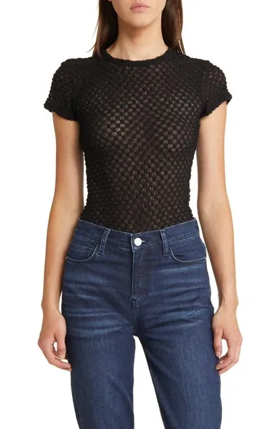 FRAME Women's Mesh Lace Baby Tee