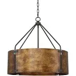 Possini Euro Julian 22&quot; Wide Rustic Bronze Metal Drum Pendant Light | www.lampsplus.com