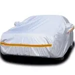 Autsop Car Cover Waterproof All Weather,12 Layers Car Covers for Automobiles Outdoor Full Cover Rain Snow Sun Wind Hail Protection with Zipper Cotton,Size A3 Universal Fit for Sedan(203-212 Inch)