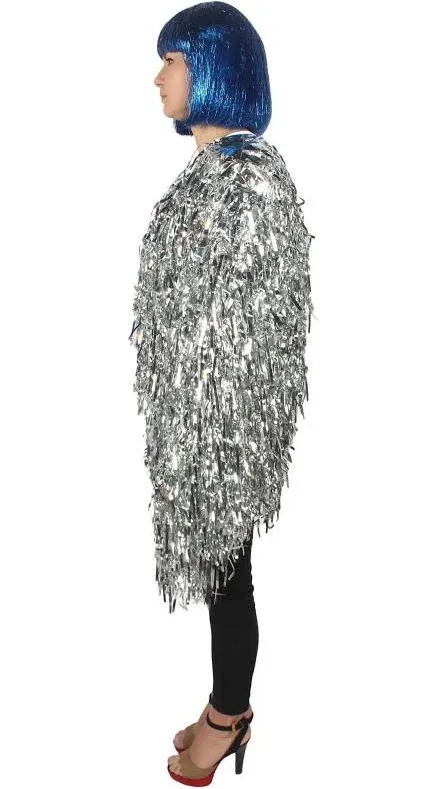 Hpo Unisex Festival Carnival Thick Tinsel Jacket with Loose Fit | Extra Dense ...