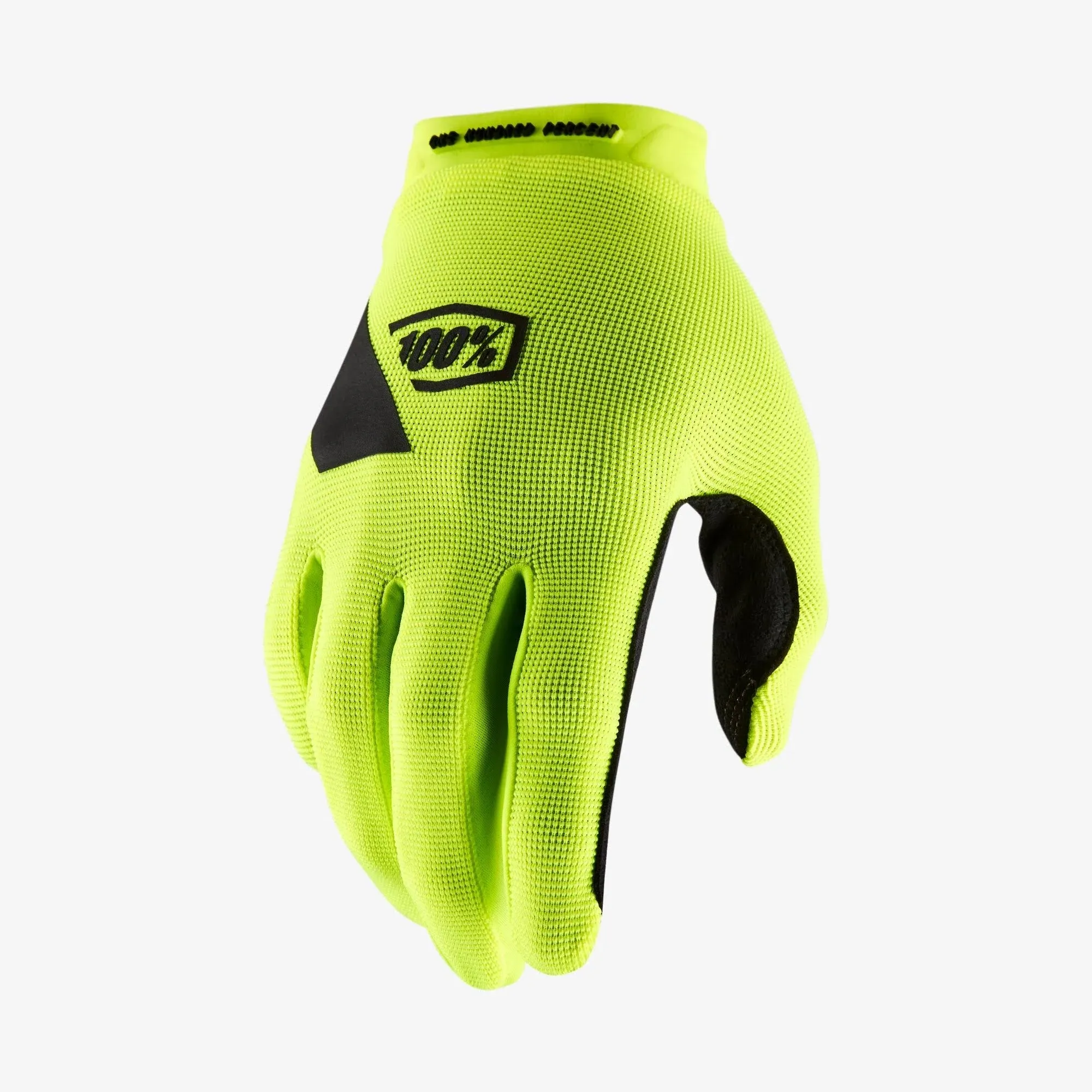 100% RIDECAMP Men's Motocross & Mountain Biking Gloves - Lightweight MTB & Dirt Bike Riding Protective Gear (MD - FLUO YELLOW)