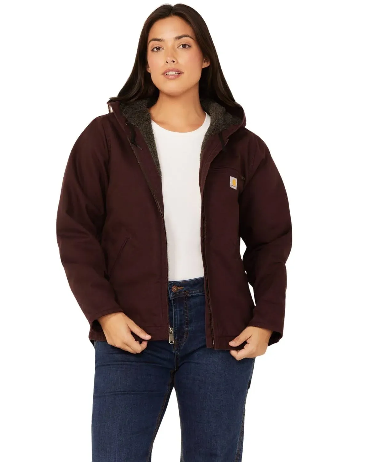 Carhartt Women's Loose Fit Washed Duck Sherpa Lined Jacket