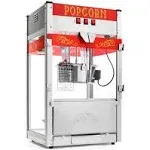 Olde Midway Commercial Popcorn Machine Maker Popper with Large 12-Ounce Kettle - Red