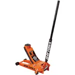 Daytona 64240 3 Ton Steel Heavy Duty Low Profile Floor Jack with Rapid Pump - Orange