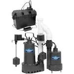 Superior Pump 92911 Cast Iron Primary Sump Backup Pump Kit, 1/2 HP, Black