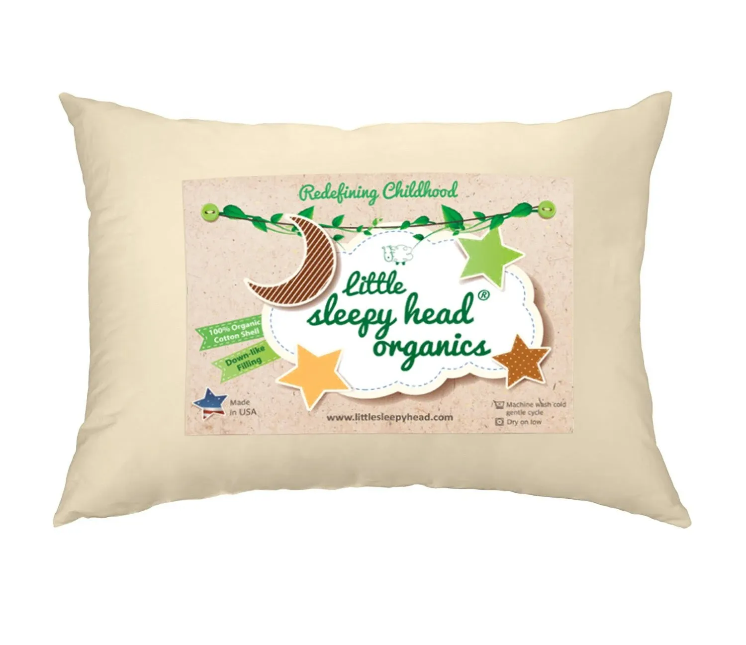 Little Sleepy Head Toddler Pillow 13x18 - Kids Pillow for Sleeping - Better Neck Support Ergonomic Pillow and Best Pillows for Kids (1-Pack)