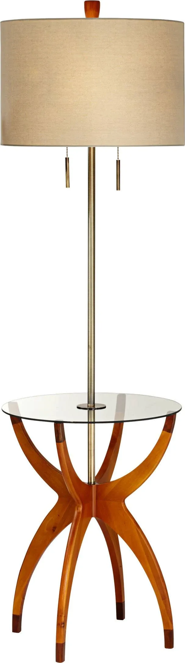 Possini Euro Vanguard 64&#034; Mid-Century Modern Tray Floor Lamp