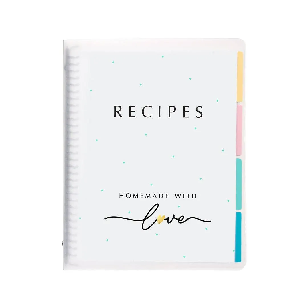 8.5 x 11 Waterproof Recipe Book Holds 300 Recipes, Blank Recipe Book to Write in Your Own Recipes, Recipe Binder, Recipe Book Blank, Recipe Notebook, Cookbook Binder, Recipe Journal, Blank Cookbook