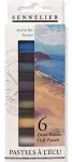 Sennelier Extra-Soft Half Pastel 6 Stick Set, Set of 6, Seaside