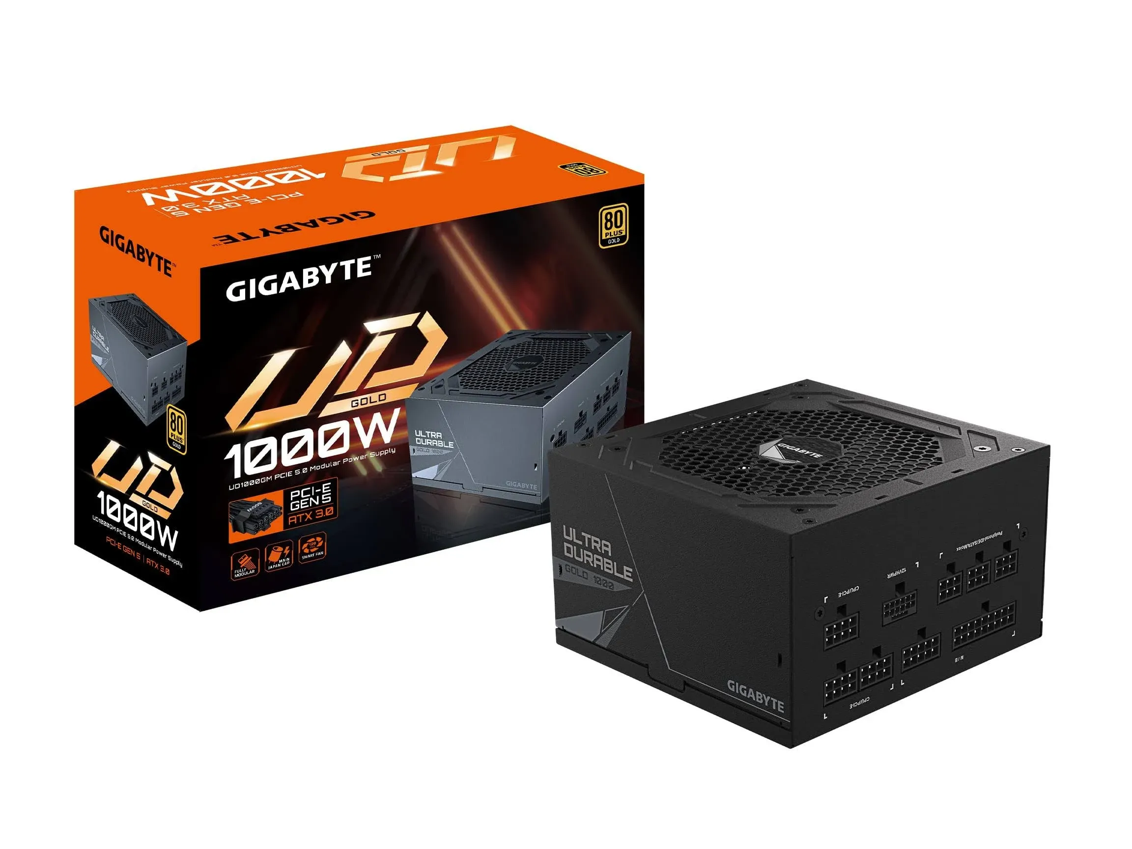 GIGABYTE GP-UD1000GM 1000W 80 Plus Gold Certified Fuente de alimentación totalmente modular