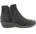 Propet Women's Waverly Wedge Black Suede Ankle Boots