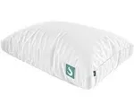 Sleepgram Bed Support Adjustable Hypoallergenic Cool Sleeping Loft Soft Pillow with Removeable Microfiber Cover, King Size, White