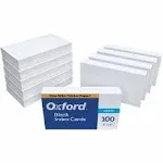 Oxford - Blank Index Cards, 3" x 5", White, 100 per Pack, 10 Packs