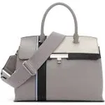 Calvin Klein Becky Colorblock Turnlock Convertible Satchel - Stone Multi