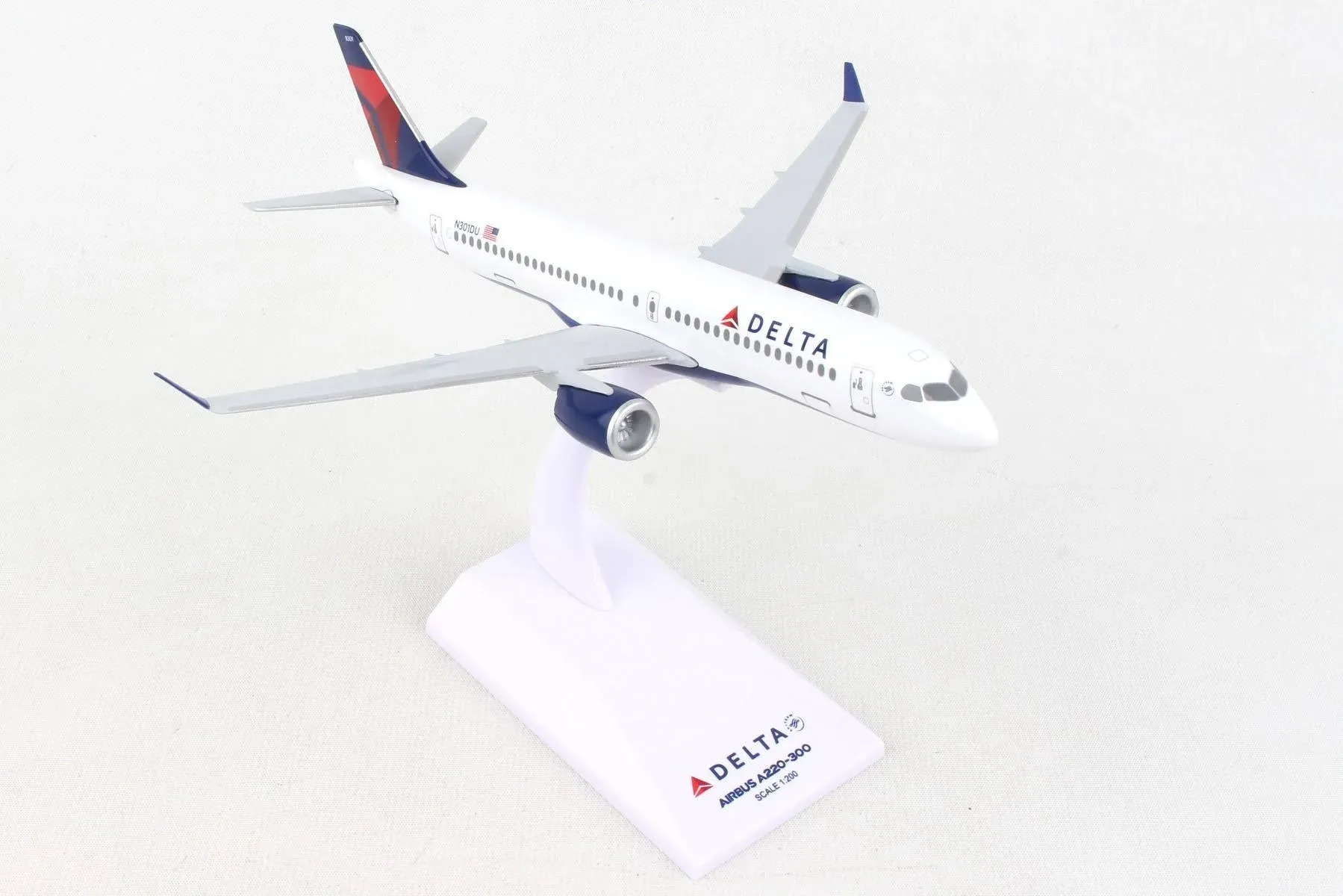 Airbus A220-300 Commercial Aircraft Delta Air Lines N301DU 1/200 Plastic Model by Skymarks