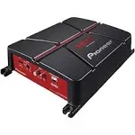 Pioneer GM-A3702 2-Channel Class A/B Car Amplifier – 500 Watts Maximum Power Output, 60 Watts RSM, Class AB Amp Technology, Selectable Low-Pass Filter, Preamp & Speaker Level Inputs, Black and Red