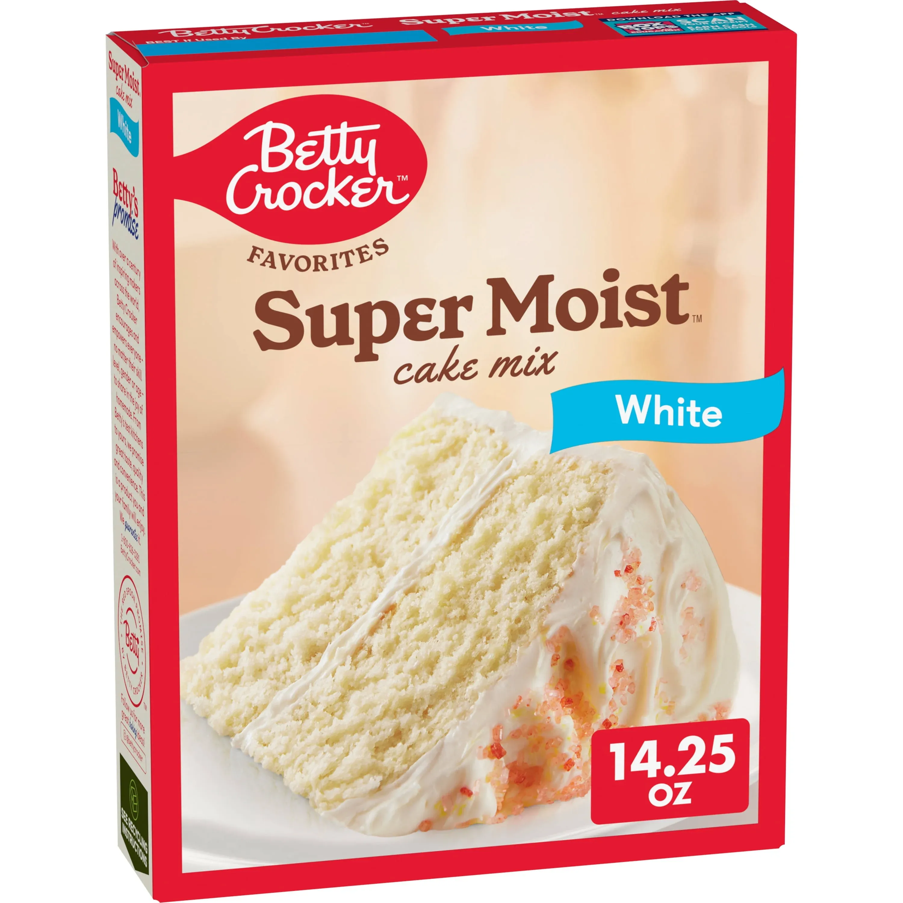 Betty Crocker Cake Mix, White, Super Moist 14.25 oz