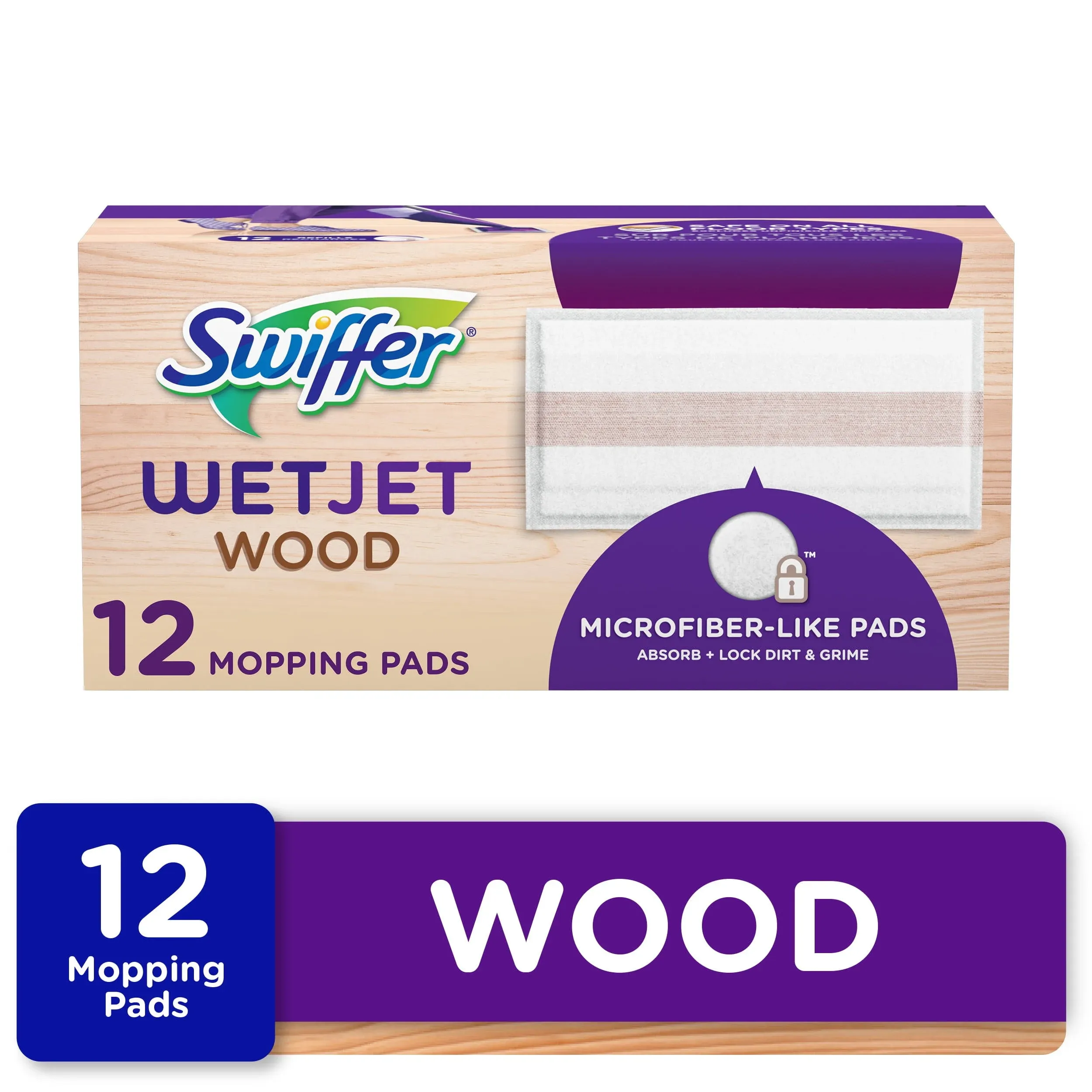 Swiffer 76562 WetJet Wood Mop Refill, 12 Count