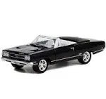 1969 Plymouth GTX 440 Convertible (Lot #1370.1), Black - Greenlight 37250D/48-1/64 Scale Diecast Model Toy Car