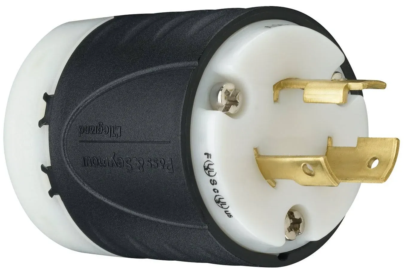 Pass & Seymour Locking Plug 20-Amp 125-Volt Black/White L520PCCV3