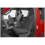 2015 F150 Rough Country Neoprene Front Seat Covers; Black F-150 91016