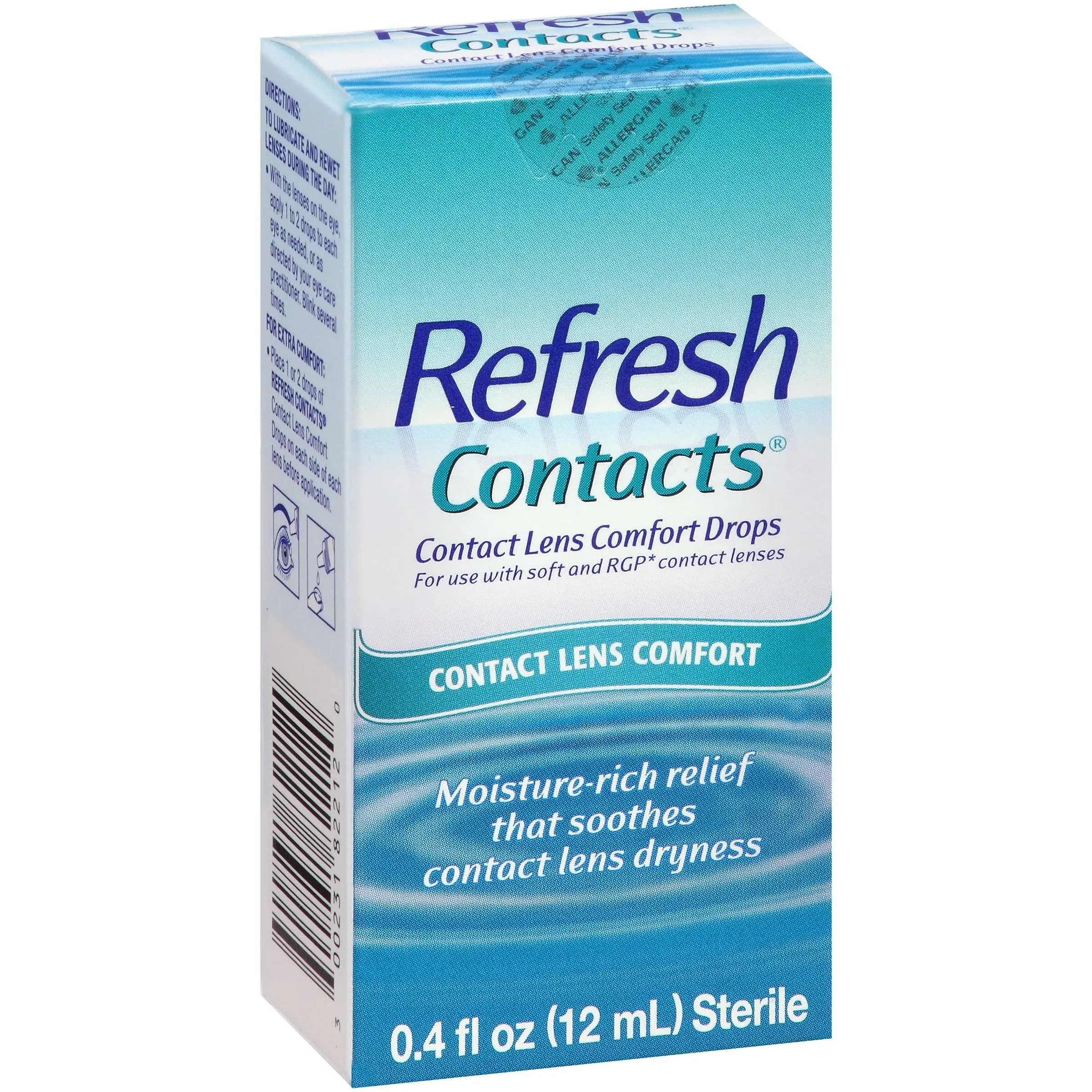 Refresh Contacts Contact Lens Comfort Moisture Drops for Dry Eyes - 0.4 fl oz