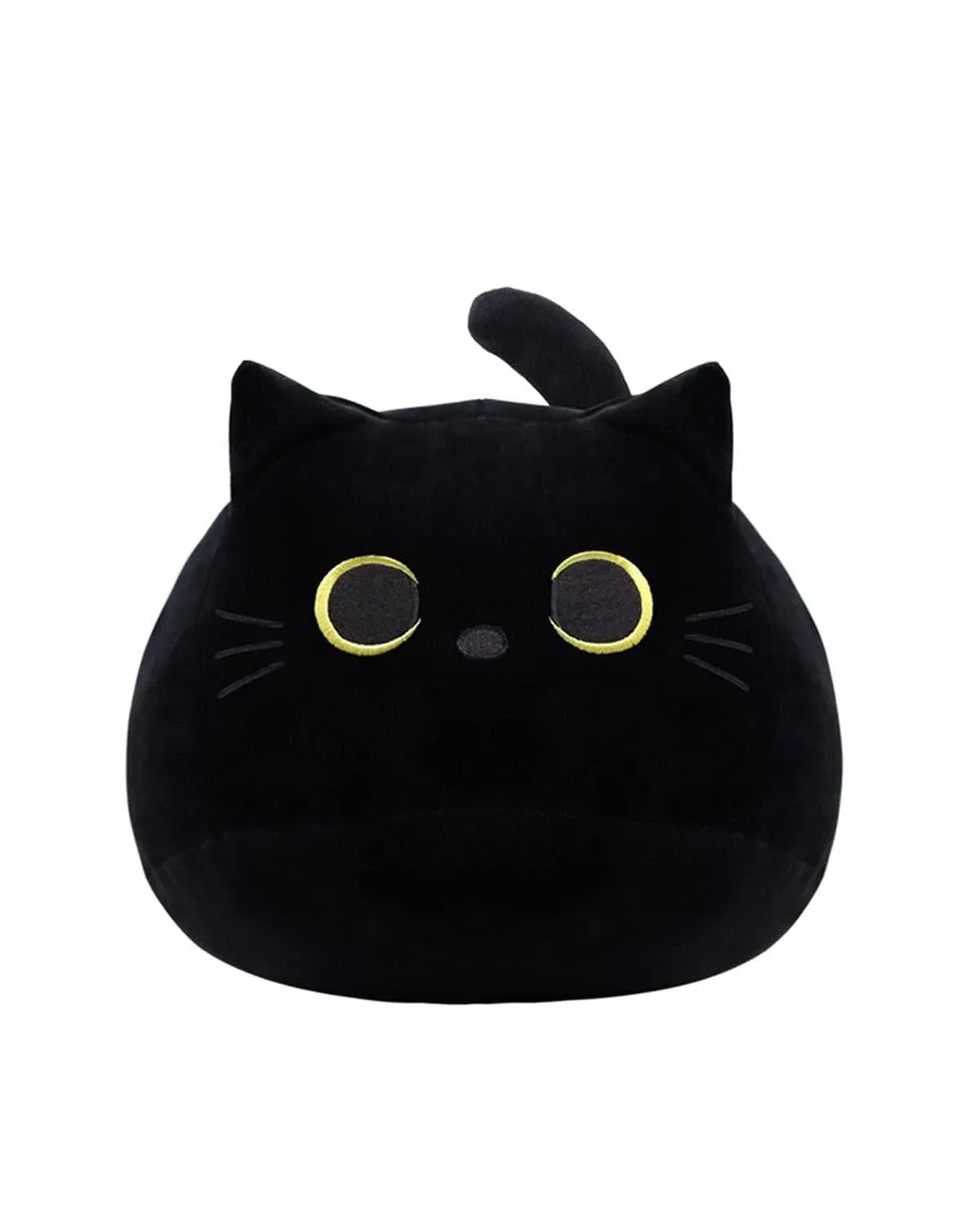 Black Cat Plush Soft Plush Animal Pillow Baby Sofa Decorative Cat shaped Design