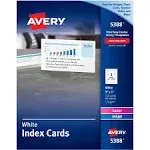 Avery Laser Inkjet Printable Index Cards 5388