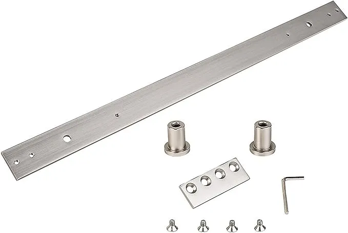 National Hardware 954 24&#034; Barn Door Flat Track Extension Kit - Nickel