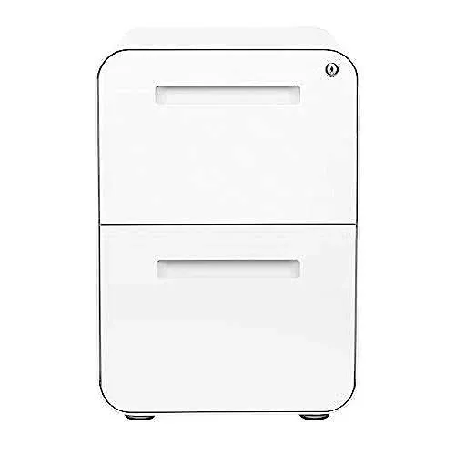 2-Drawer Modern Mobile File Cabinet for Home Office Commercial-Grade O