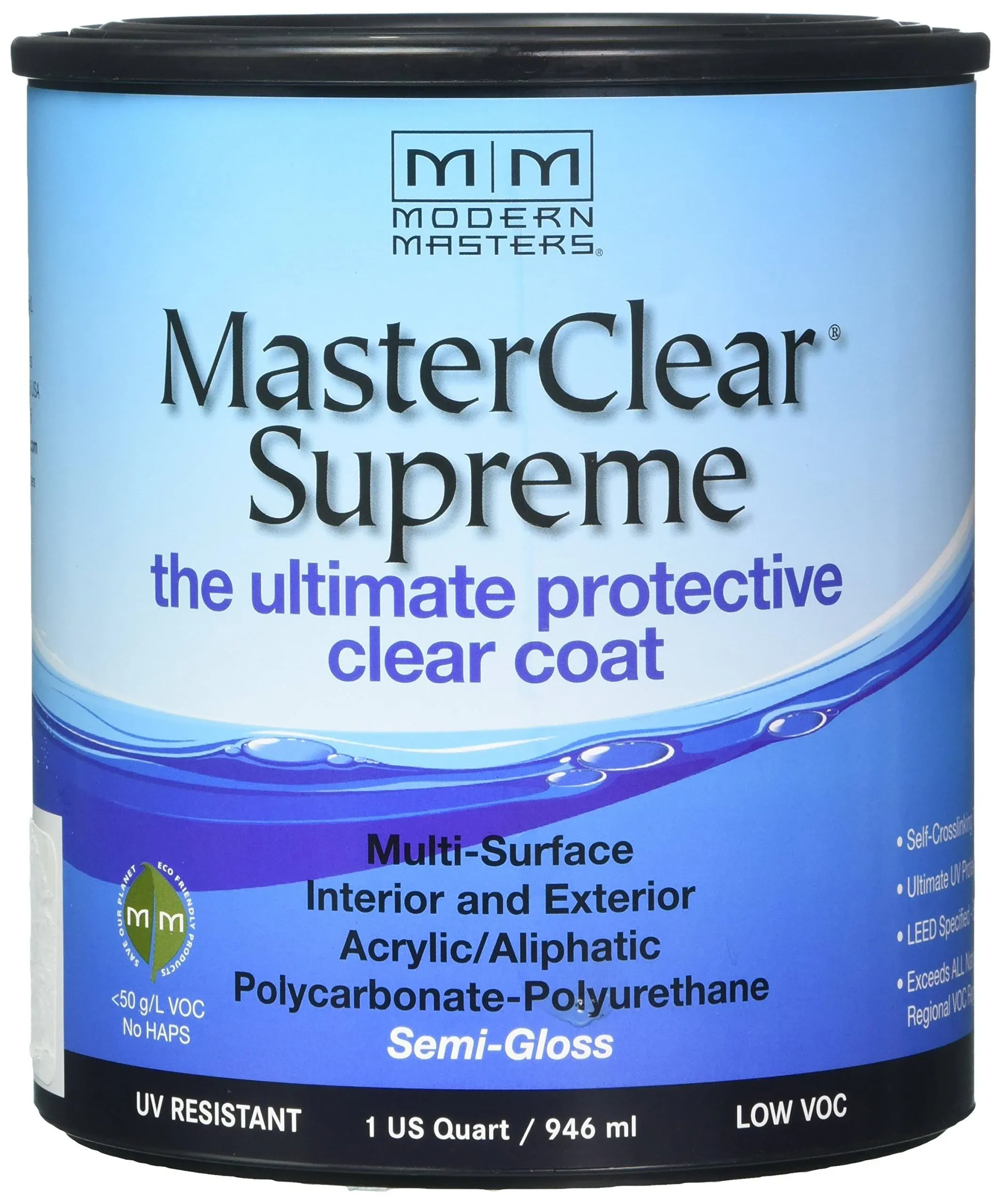 qt Modern Masters MCS903 Clear MasterClear Supreme Protective Clear Coat, Semi-Gloss