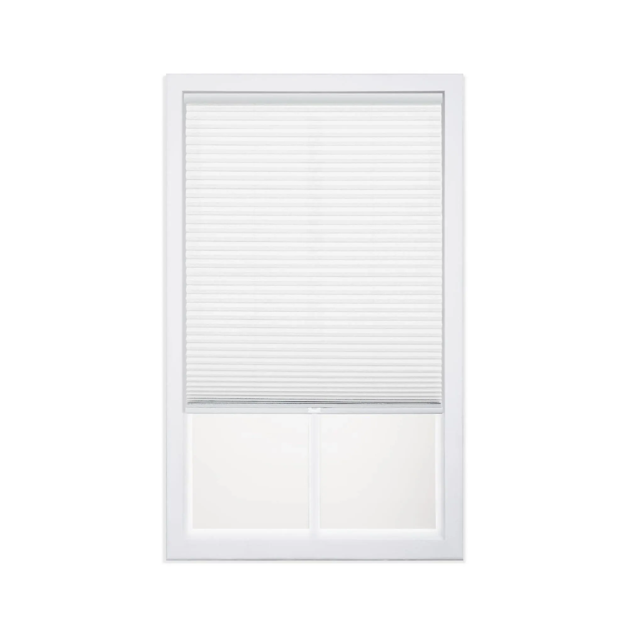 DEZ Furnishings QCWT294480 Cordless Light Filtering Cellular Shade, 29.5"W x 48"H, White