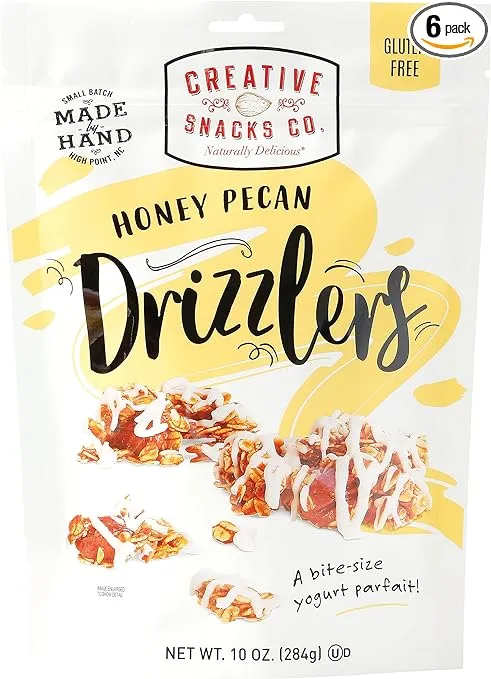 Creative Snacks Granola Honey Pecan Drizzlers 10 OZ (Pack of 6)