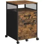 VASAGLE File Cabinet with Lock, Filing Cabinet with 2 Storage Drawers, for