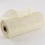 10" Cream Poly Burlap Mesh