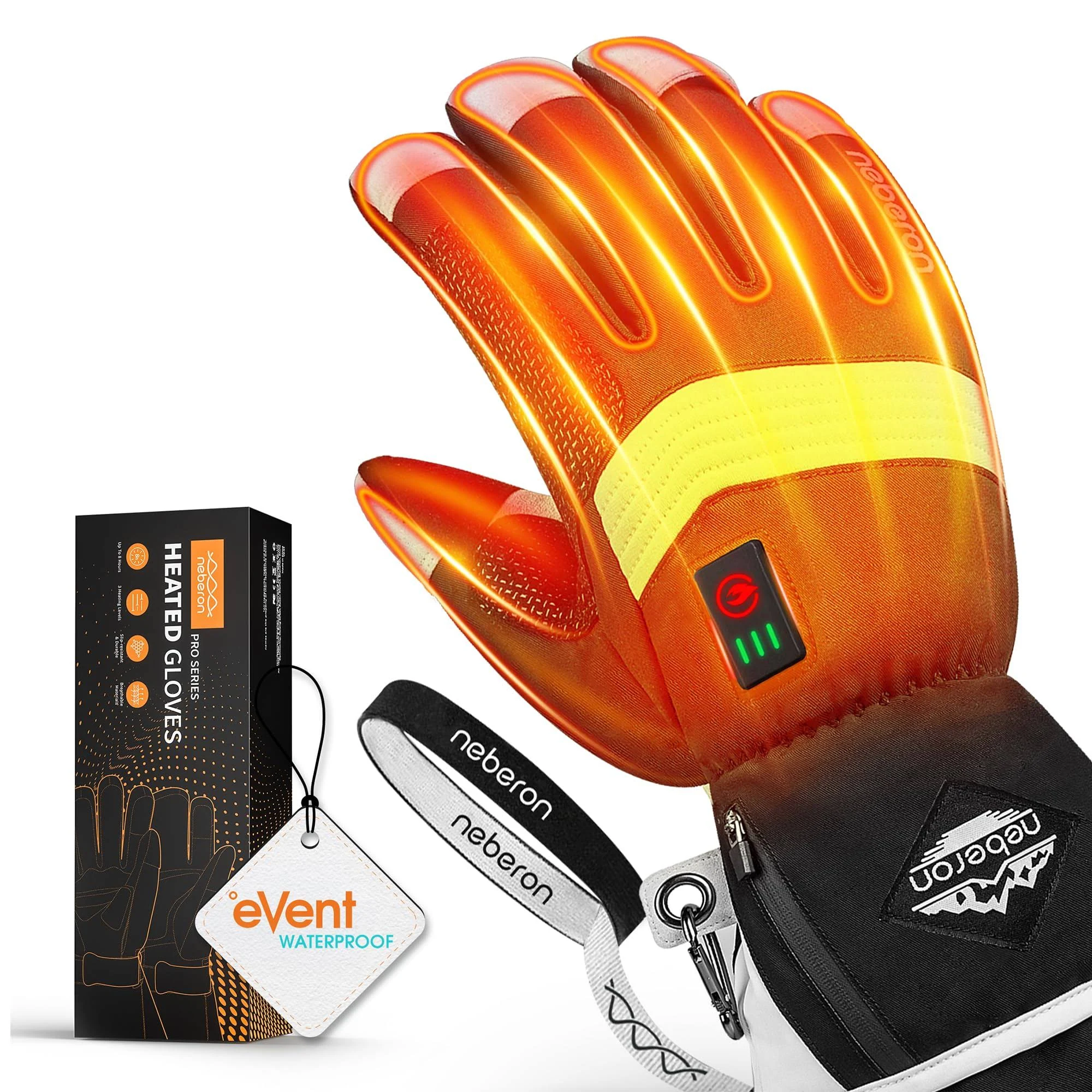 Neberon Heated Gloves for Men Women, Electric Heated Work Gloves, Rechargeabl...