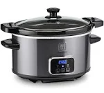 Toastmaster 4-Quart Digital Slow Cooker with Locking Lid (Stainless Steel)