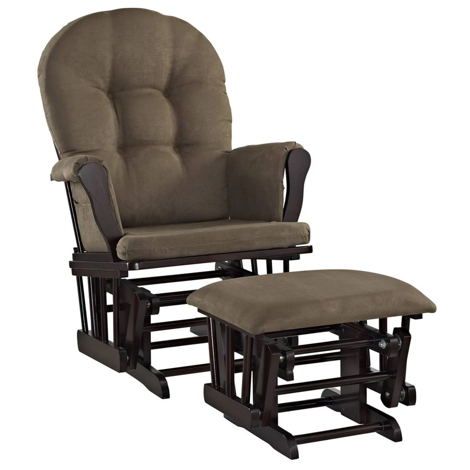 Angel Line 61321-49 Windsor Glider and Ottoman, Espresso with Chocolate