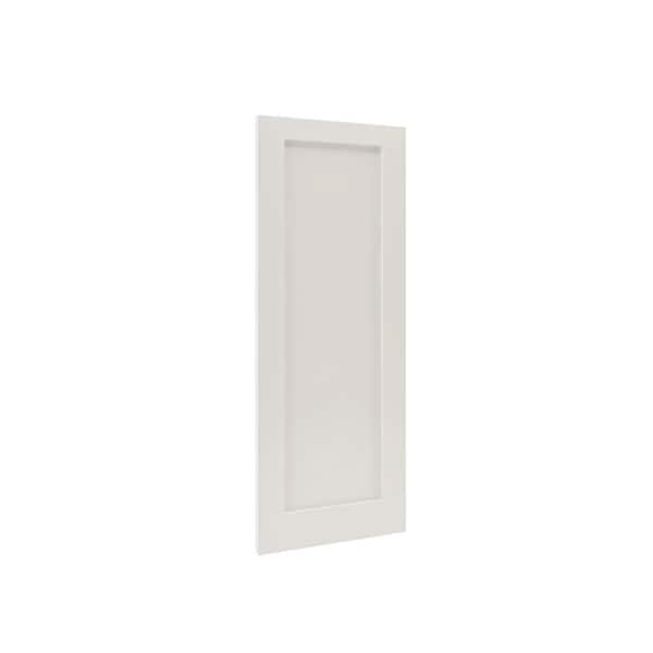 RESO Single Door 18&#034; x 80&#034; Left-Handed Solid Core Primed W/ Bronze Hinges White