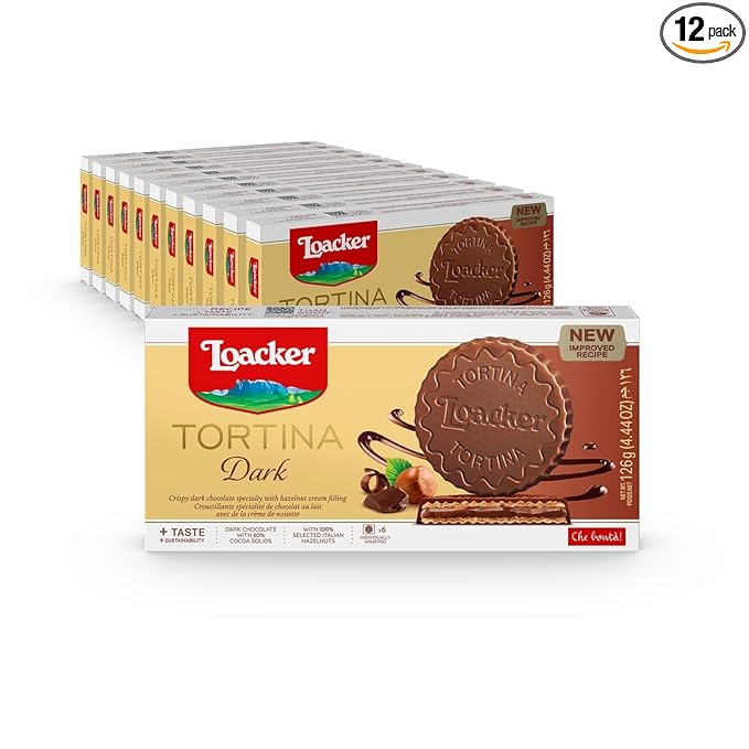 Loacker Dark Hazelnut Tortina, 4.41 Ounce -- 12 per case