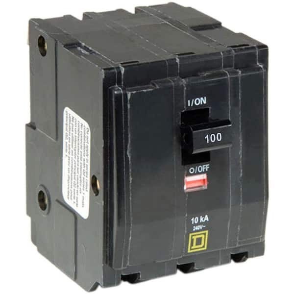 Square D QO 100 Amp 3-Pole Plug-In Circuit Breaker