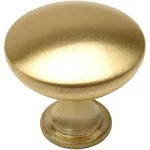 Cosmas 25 Pack 5305BB Brushed Brass Round Cabinet Hardware Knob 1.25&#034; diameter