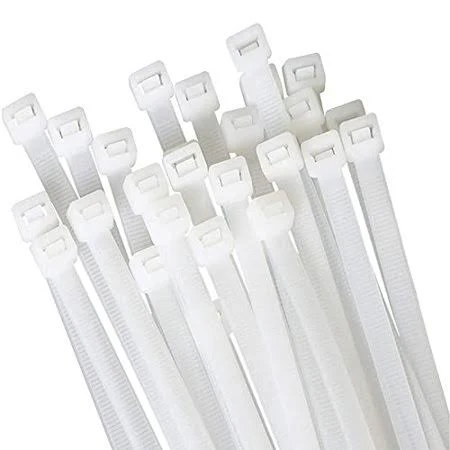 White zip ties 18 inch Large Cable ties wraps100 pcs/Pack outdoor use Long plastic ties with 60 Pounds tensile