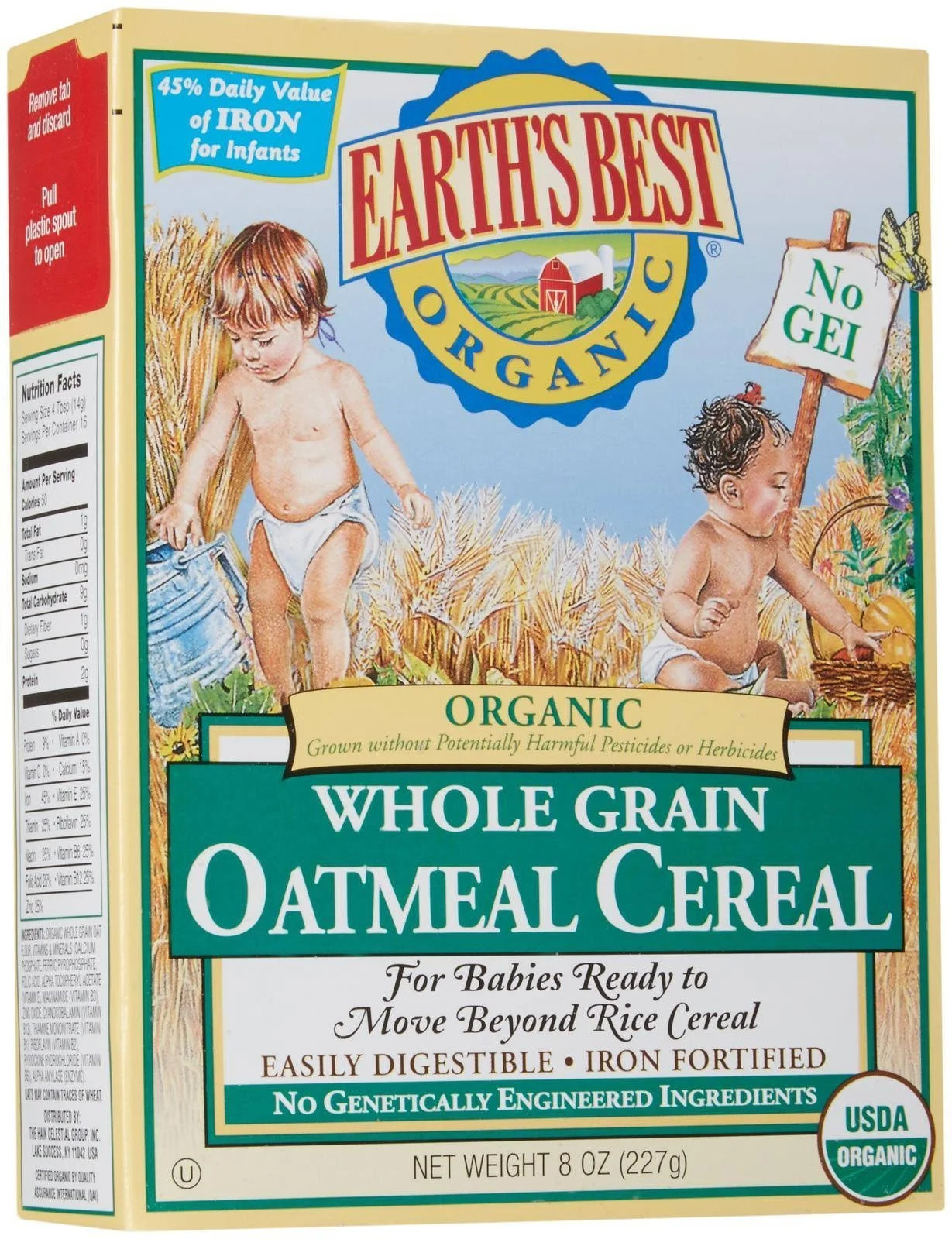 Earth's Best Oatmeal Cereal 8 Oz