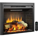 Legendflame Carl 28" W Electric Fireplace Insert (EF262), Fireplace Heater 750/1500W, Fire Crackling Sound, Remote Control