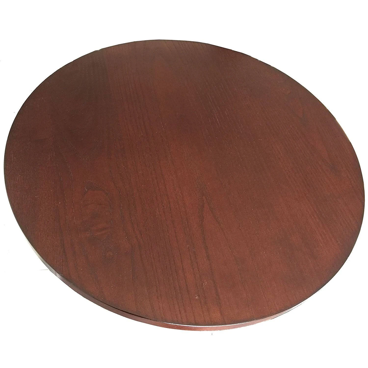 Advanced Furniture Dark Brown Wood Rotating Turntable Lazy Susan 360 Swivel with ...