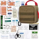 Premium 250 Piece Molle Survival & First Aid Kit - Outdoor Emergency Gear & Trauma Bag for Camping Hiking Hunting Car Cabin and Other Adventures