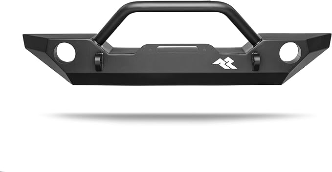 Rugged Ridge Rock Rage Bumper, Front | Full-Width w/Angled Ends, Steel, Black | 11543.01 | Fits 2007-2024 Jeep Wrangler JK/JL; 2020-2024 Jeep Gladiator JT